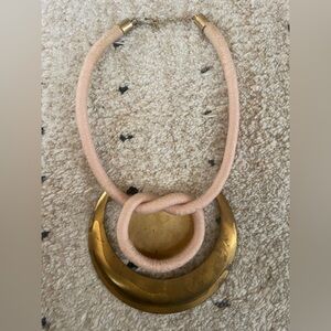 Statement Gold and Pink Necklace